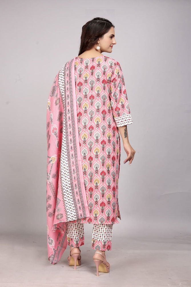 Shamal Daily Wear Cotton Foil Printed Kurti With Bottom Dupatta Wholesale Price In Surat